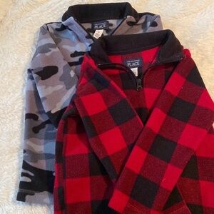 The Children's Place Red and Black Fleece Pullover